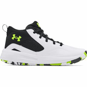 Under Armour GS LOCKDOWN 5 Dětská basketbalová obuv, bílá, velikost 39