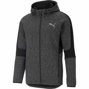 Puma EVOSTRIPE  FZ HOODIE Sportovní mikina, tmavě šedá, velikost M