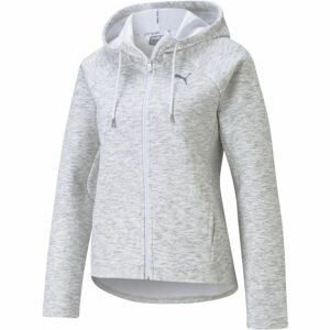 Puma EVOSTRIPE FULL-ZIP HOODIE Dámská mikina, bílá, velikost XS