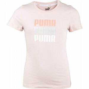 Puma ALPHA TEE G Dívčí triko, Růžová,Mix, velikost 152