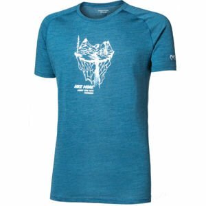 PROGRESS TASMAN Pánské triko z Merino vlny, modrá, veľkosť L