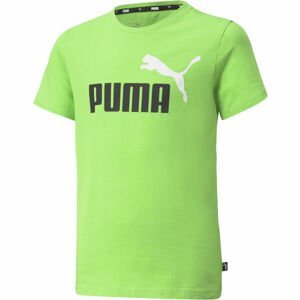 Puma ESS + 2 COL LOGO TEE Chlapecké triko, Zelená,Bílá,Černá, velikost 164