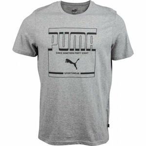 Puma GRAPHIC TEE Pánské triko, Šedá,Černá, velikost