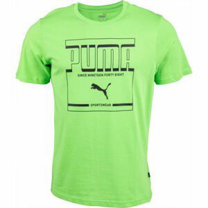 Puma GRAPHIC TEE Pánské triko, Zelená,Černá, velikost