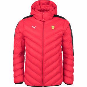 Puma FERRARI RACE RCT LINE DOWN JACKET Červená XL - Pánská bunda