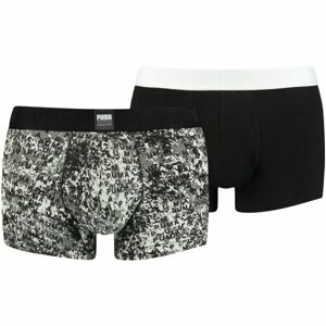 Puma MEN AOP TRUNK 2P Pánské boxerky, černá, velikost M