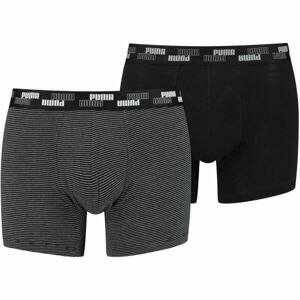 Puma MEN YD MINI STRIPE BOXER Pánské boxerky, Černá,Bílá, velikost M