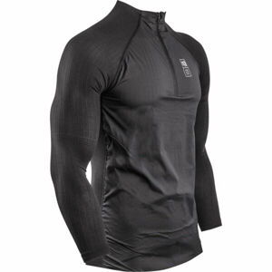 Compressport HYBRID PULLOVER Pánské funkční termotriko, černá, velikost L/XL