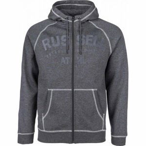 Russell Athletic PRINTED HOODY SWEATSHIRT Šedá 2XL - Pánská mikina