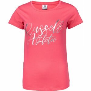 Russell Athletic S/S TEE Dámské tričko, Růžová,Stříbrná, velikost