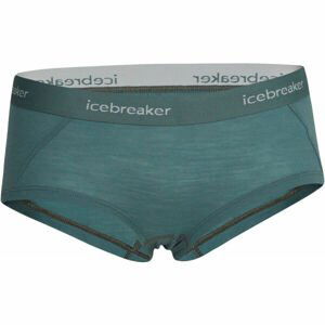 Icebreaker SPRITE HOT PANTS WMNS Dámské kalhotky, Zelená,Šedá, velikost