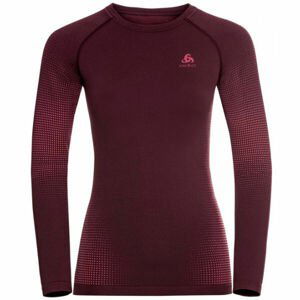 Odlo BL TOP CREW NECK L/S PERFORMANCE WARM EC Funkční tričko, vínová, velikost M