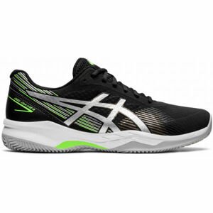 Asics GEL-GAME 8 Pánská tenisová obuv, Černá,Bílá,Zelená, velikost 11.5