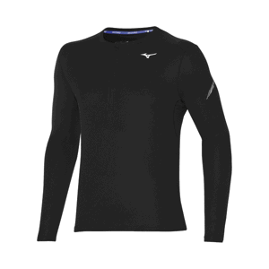 Mizuno DRY AERO FLOW LS HZ Pánské funkční triko s dlouhým rukávem, černá, veľkosť S