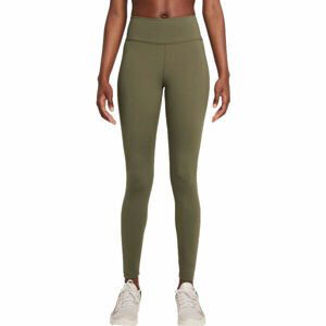 Nike ONE DF MR TGT W Dámské sportovní legíny, khaki, velikost S