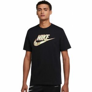 Nike NSW TEE ESNTL FL M Pánské tričko, Černá,Béžová, velikost