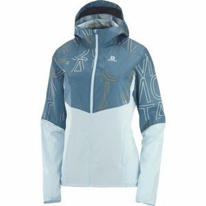 Salomon AGILE FZ HOODIE W Dámská bunda, světle modrá, velikost M