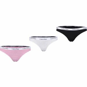 Calvin Klein 3PK THONG Dámské kalhotky, šedá, velikost