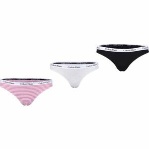 Calvin Klein 3PK THONG Bílá S - Dámské kalhotky