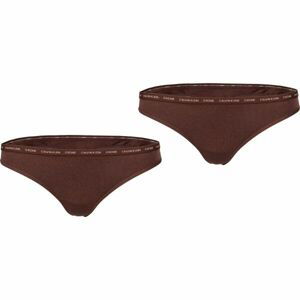 Calvin Klein THONG 2PK Dámská tanga, hnědá, velikost L