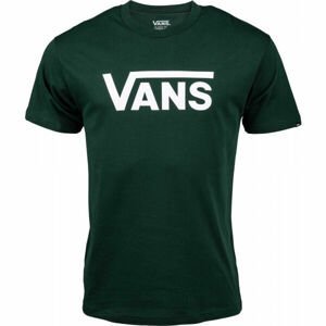 Vans MN VANS CLASSIC Pánské tričko, Tmavě zelená,Bílá, velikost S