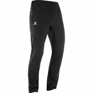 Salomon AGILE WARM PANT M Pánské kalhoty, Černá,Bílá, velikost M