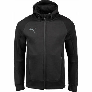 Puma TEAMCUP CASUALS HOODED JACKET Černá XL - Pánská tréninková mikina