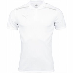 Puma TEAMCUP CASUALS POLO Pánské polo tričko, bílá, velikost XL