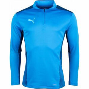 Puma TEAMCUP 1/4 ZIP TOP Pánská tréninková mikina, modrá, velikost XL