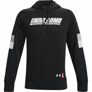 Under Armour BASELINE FLEECE P/O HOODY Pánská mikina, Černá,Bílá, velikost XXL