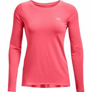 Under Armour HG ARMOUR LONG SLEEVE Dámské triko, Růžová,Bílá, velikost L