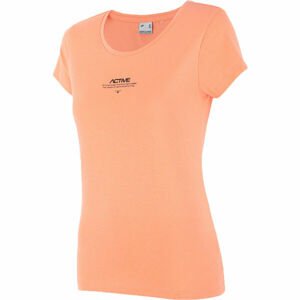 4F WOMEN´S T-SHIRTS Dámské tričko, lososová, veľkosť XS