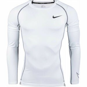 Nike NP DF TIGHT TOP LS M Pánské triko s dlouhým rukávem, bílá, velikost M