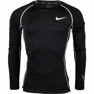 Nike NP DF TIGHT TOP LS M Pánské triko s dlouhým rukávem, Černá, velikost S