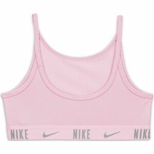 Nike TROPHY BRA G Dívčí sportovní podprsenka, Růžová,Černá, velikost L