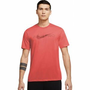 Nike DF TEE DB NK PRO M Pánské tréninkové tričko, Červená,Černá, velikost S