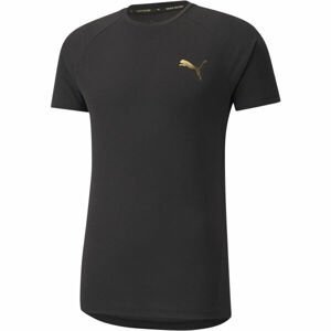 Puma EVOSTRIPE TEE Pánské sportovní triko, černá, velikost XXL