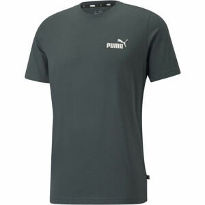 Puma ESS SMALL LOGO TEE Pánské triko, zelená, velikost XL