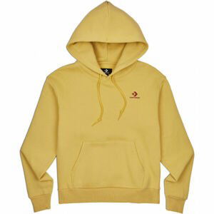 Converse EMBROIDERED FLEECE HOODIE Dámská mikina, žlutá, velikost S