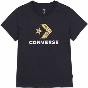 Converse FLORAL STAR CHEVRON GRAPPHIC TEE Černá M - Dámské tričko