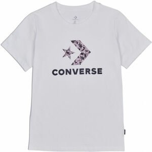 Converse FLORAL STAR CHEVRON GRAPPHIC TEE Dámské tričko, Bílá,Černá,Fialová, velikost