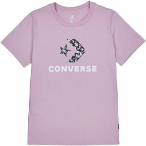 Converse FLORAL STAR CHEVRON GRAPPHIC TEE Dámské tričko, fialová, velikost M