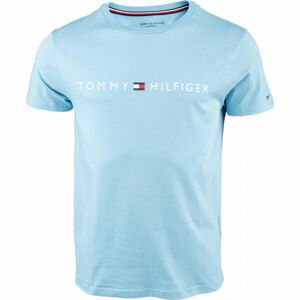 Tommy Hilfiger CN SS TEE LOGO Pánské tričko, světle modrá, velikost M