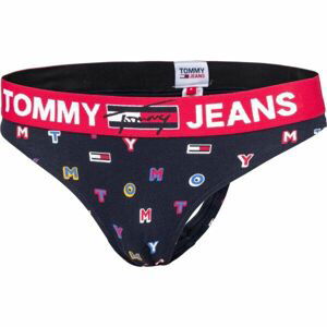 Tommy Hilfiger THONG PRINT Dámská tanga, tmavě modrá, veľkosť S