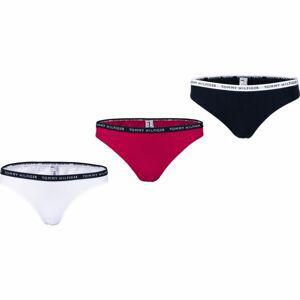 Tommy Hilfiger 3P THONG Dámská tanga, černá, velikost S