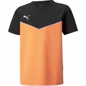 Puma INDIVIDUALRISE JERSEY TEE Chlapecké fotbalové triko, oranžová, velikost