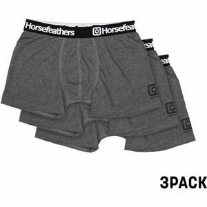 Horsefeathers DYNASTY 3PACK BOXER SHORTS Pánské boxerky, tmavě šedá, velikost S