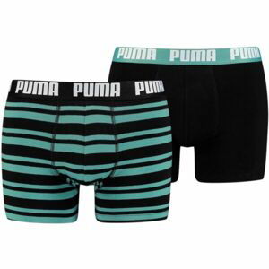 Puma HERITAGE STRIPE BOXER 2P Pánské boxerky, tyrkysová, veľkosť S