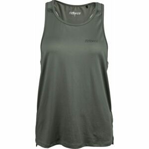 Fitforce VENICE Dámský fitness top, khaki, velikost L