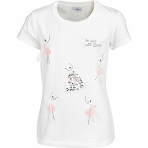 Lewro PEARL Dívčí triko, Bílá,Růžová, velikost 128-132
